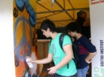 Young graffiti painters